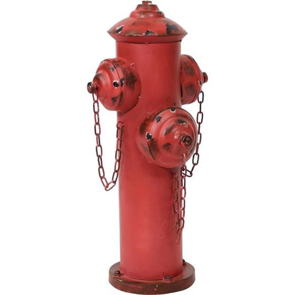 21.5-Inch Fire Hydrant Metal Garden Accent Dog Pee Post for Potty Training